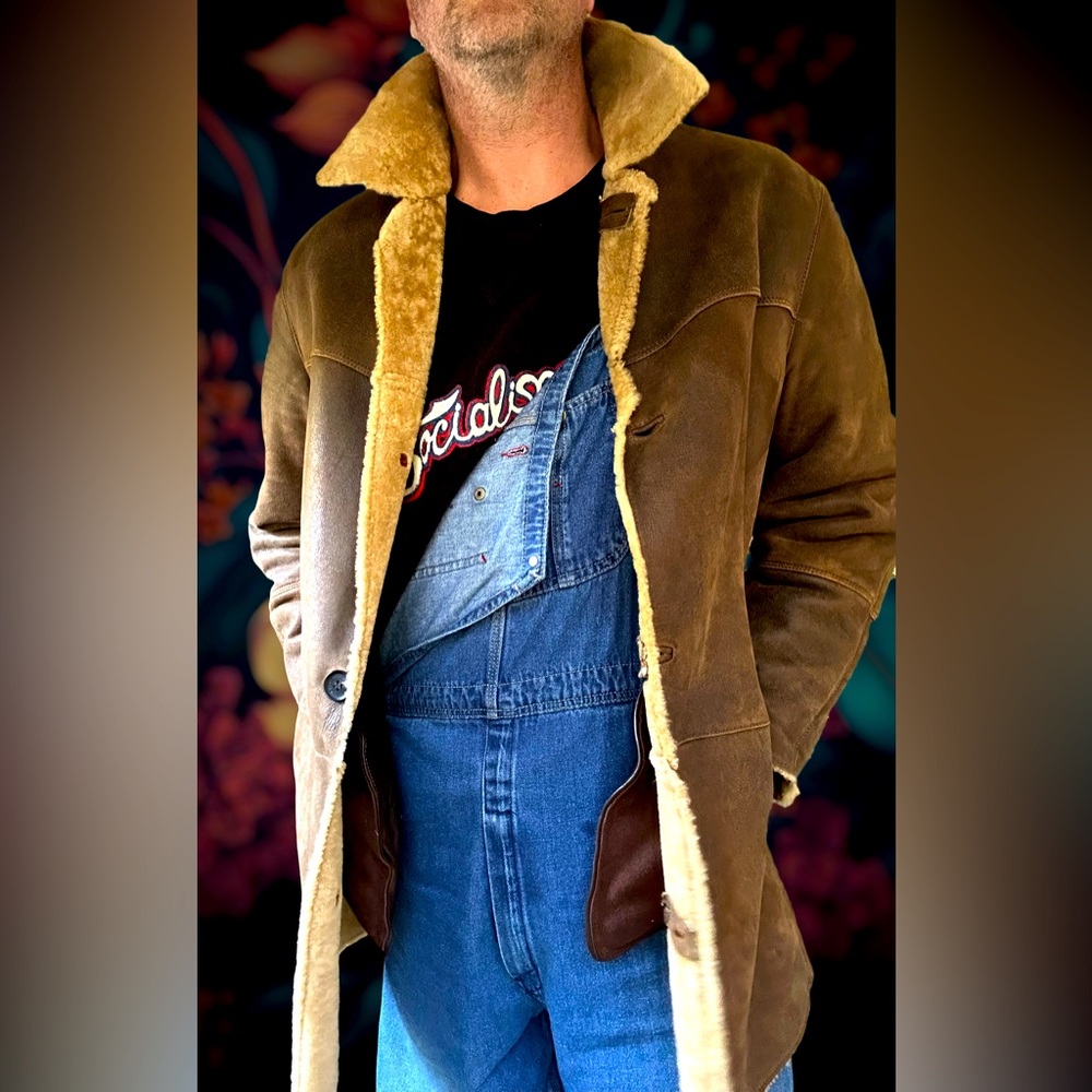 Pristine Andrew Marc Men's XL Lamb Shearling Coat
